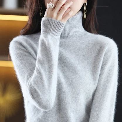 Kaschmirpullover Damen | Stehkragen, Taillierte Passform | Winter