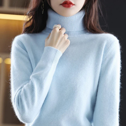 Kaschmirpullover Damen | Stehkragen, Taillierte Passform | Winter