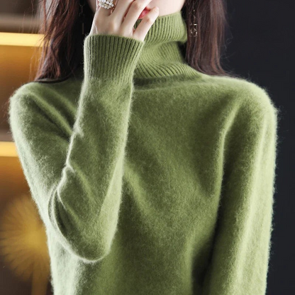 Kaschmirpullover Damen | Stehkragen, Taillierte Passform | Winter