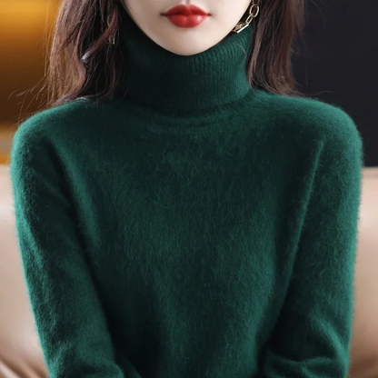 Kaschmirpullover Damen | Stehkragen, Taillierte Passform | Winter