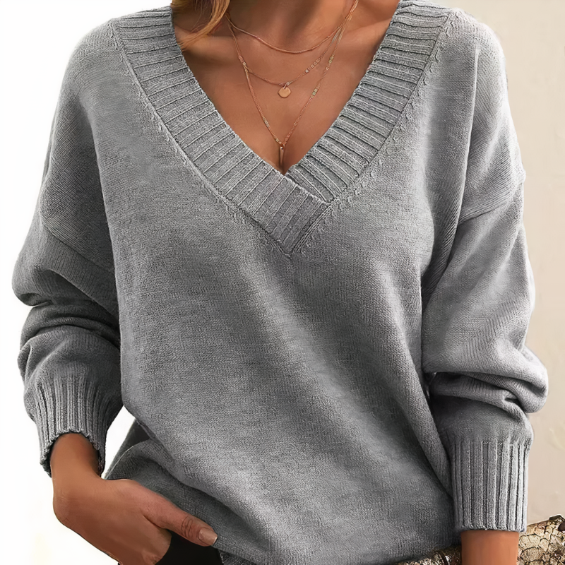 Kaschmirpullover für Damen | V-Ausschnitt-Design 4