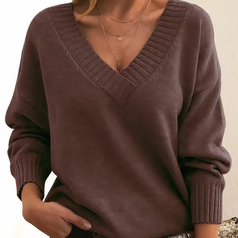 Kaschmirpullover für Damen | V-Ausschnitt-Design 8