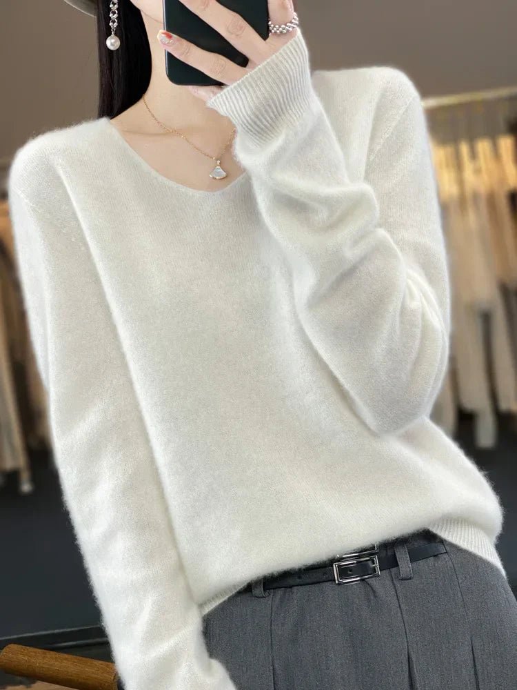 Kaschmirpullover für Damen | V-Ausschnitt 11