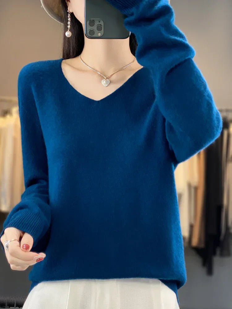 Kaschmirpullover für Damen | V-Ausschnitt 6