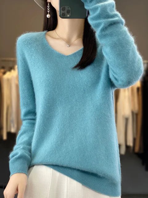 Kaschmirpullover für Damen | V-Ausschnitt 8