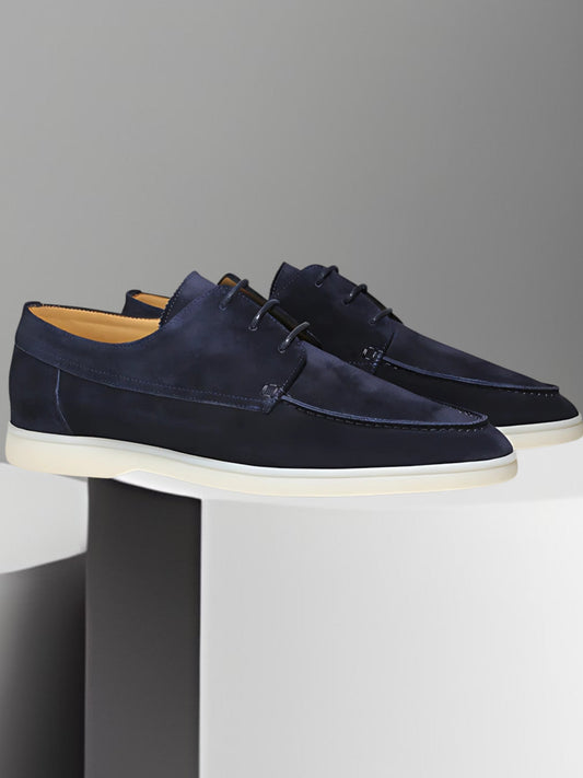 Klassische Herrenschuhe aus Leder mit gepolsterter Innensohle und Gummisohle 0