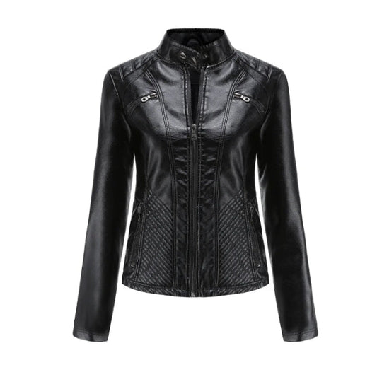 Klassische Lederjacke für Damen | Zeitlose Passform 0