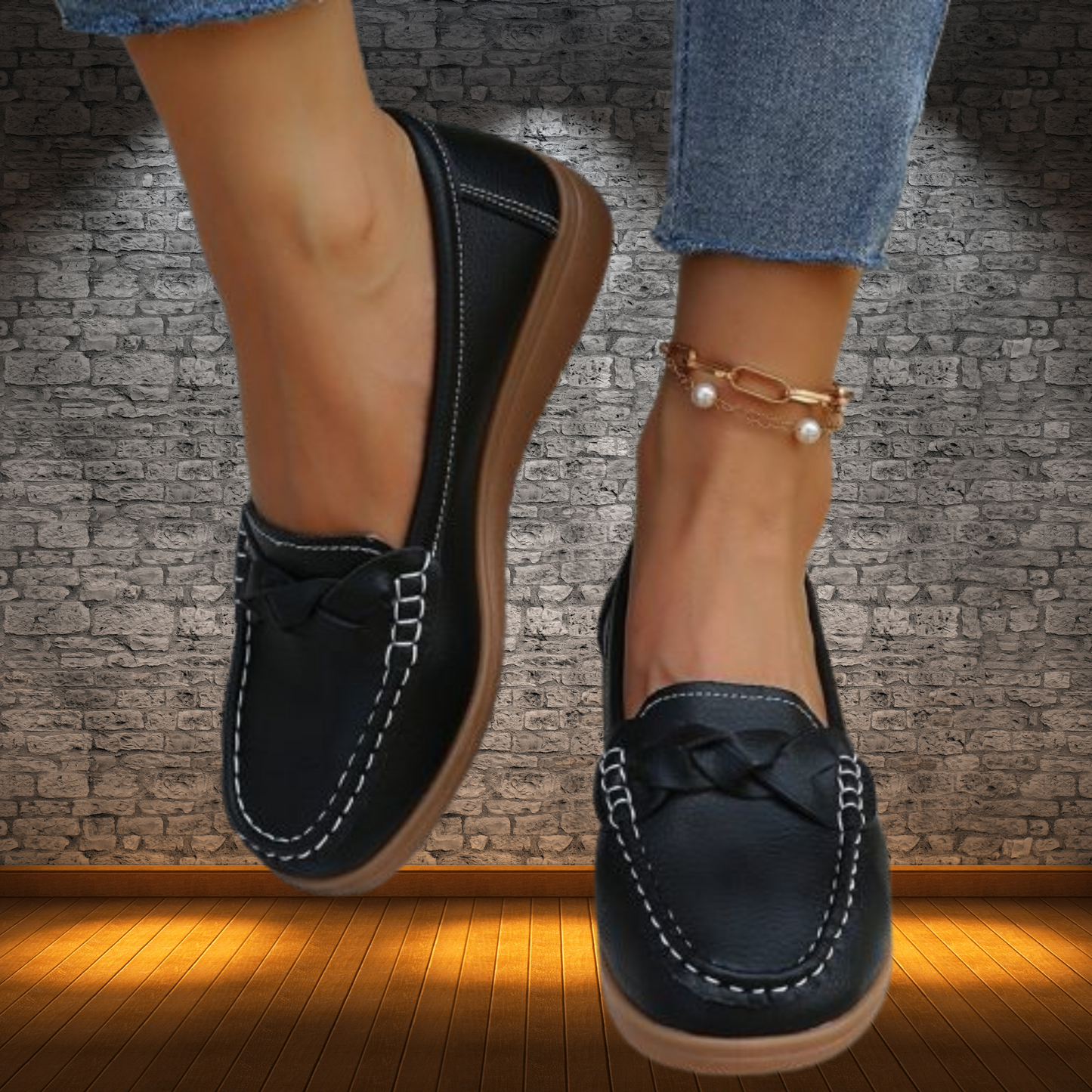 Klassische Slip-On Loafer aus Glattem Leder – Alltagstauglich und Stilvoll | Schwarz