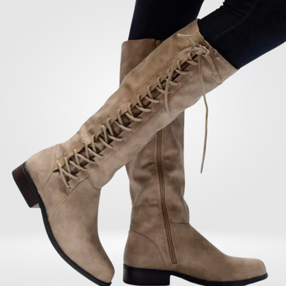 Kniehohe Stiefel für Damen | Premium-Leder, rutschfeste Sohle | Winter