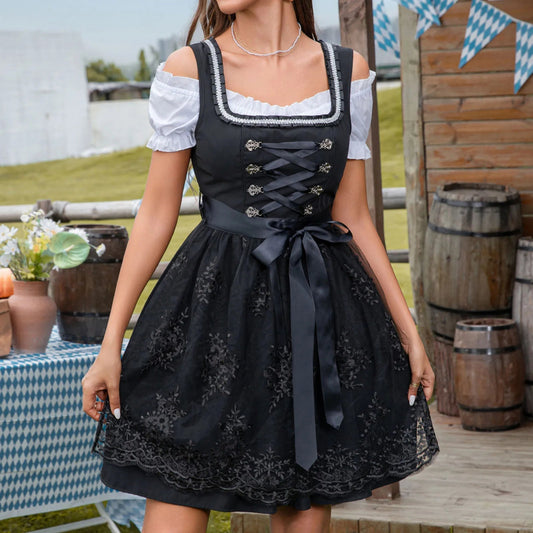 Knielanges Dirndlkleid | Traditioneller Stil | Oktoberfest 0