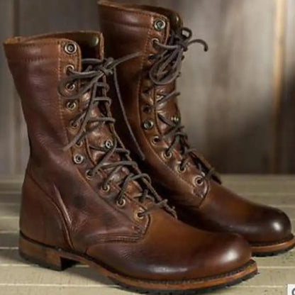 Knöchelhohe Lederstiefel für Damen | Flexible Passform, 1