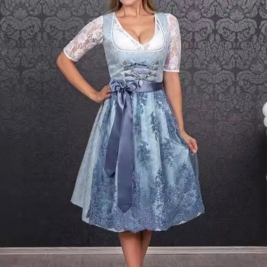 Kurzarm-Dirndlkleid | Oktoberfest-Outfit 0