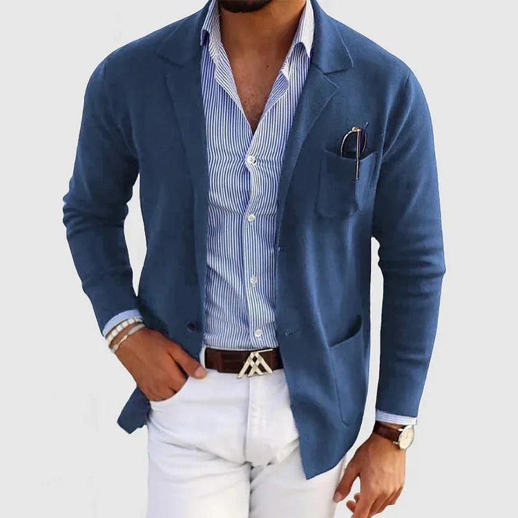 Langarm-Cardigan für Herren | Monochromes Design 0
