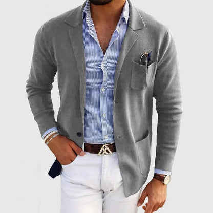 Langarm-Cardigan für Herren | Monochromes Design