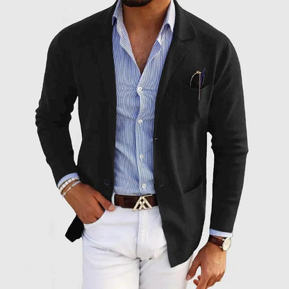 Langarm-Cardigan für Herren | Monochromes Design
