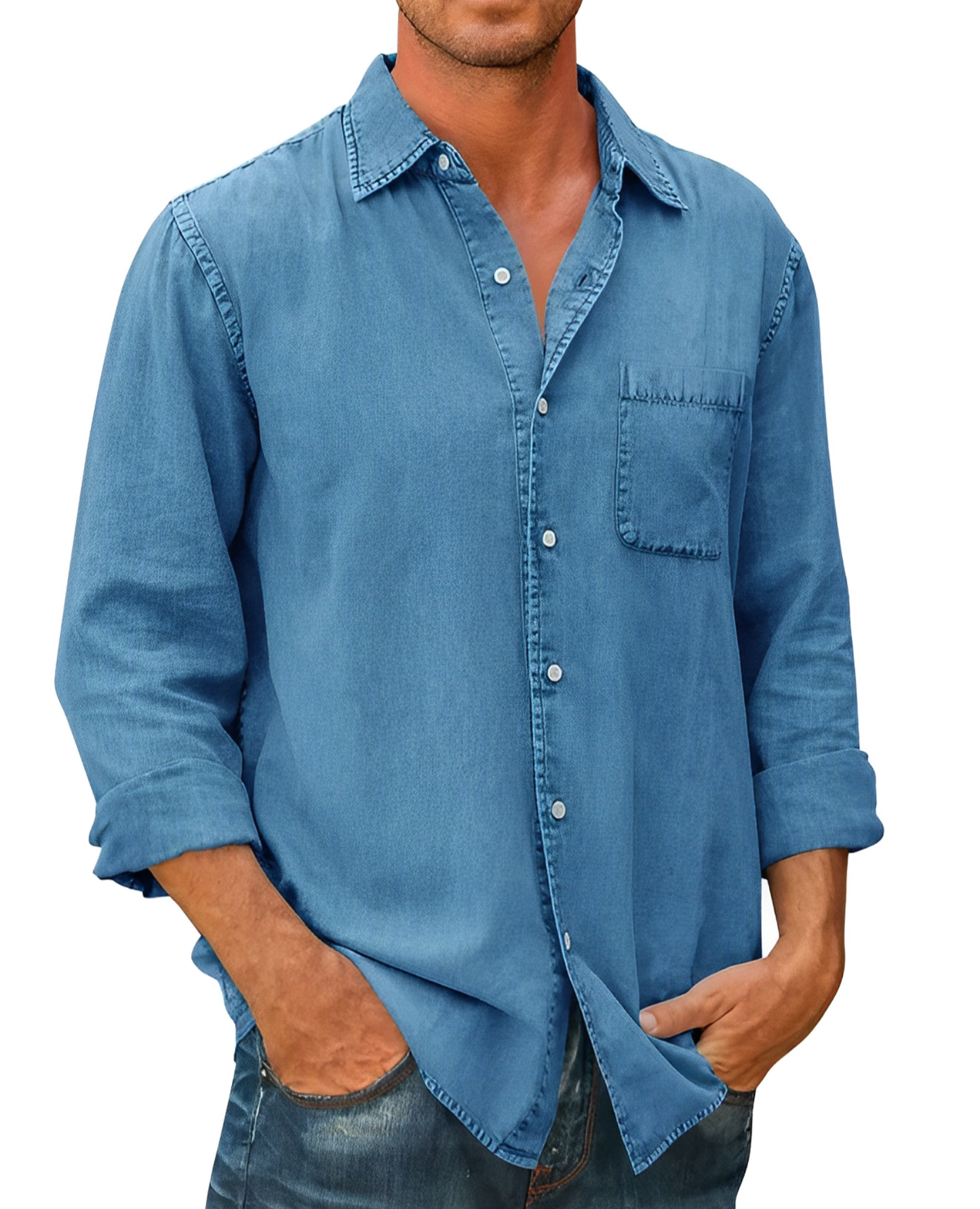 Langarm-Poloshirt für Herren | Lässige Passform 2