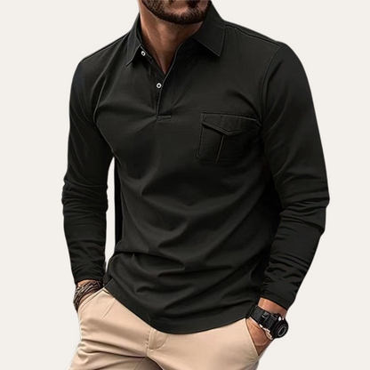 Langarm-Poloshirt für Herren | Zeitloses Design 1