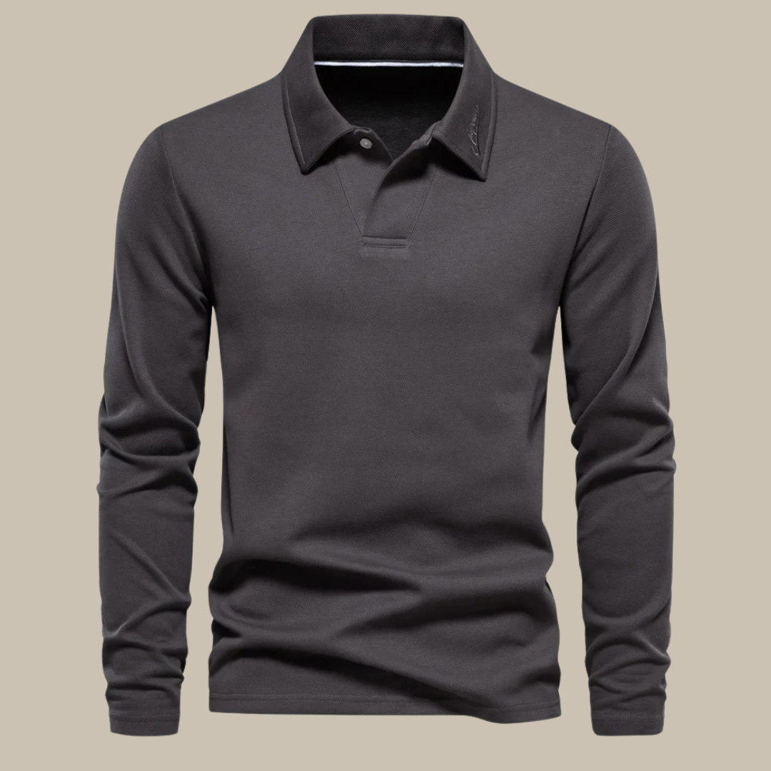 Langarm-Poloshirts für Herren | Bequeme Passform 0