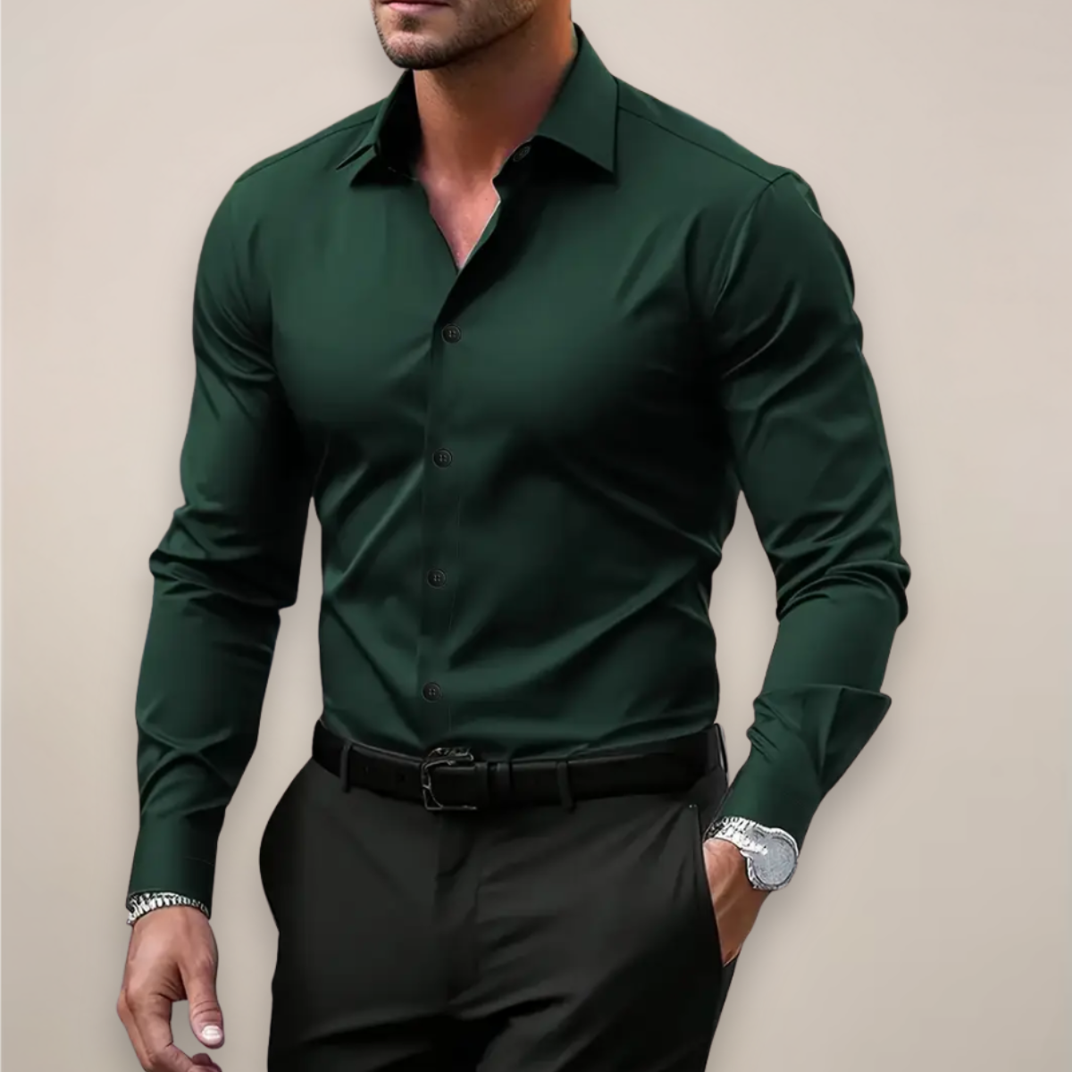 Langarmhemd für Herren | Regular Fit, Reverskragen