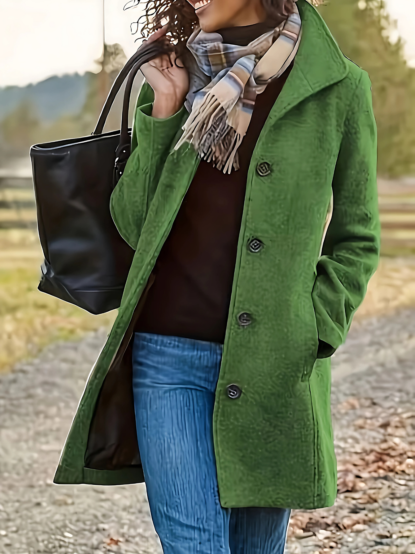 Lange Damenjacke | Strukturierte Passform 2