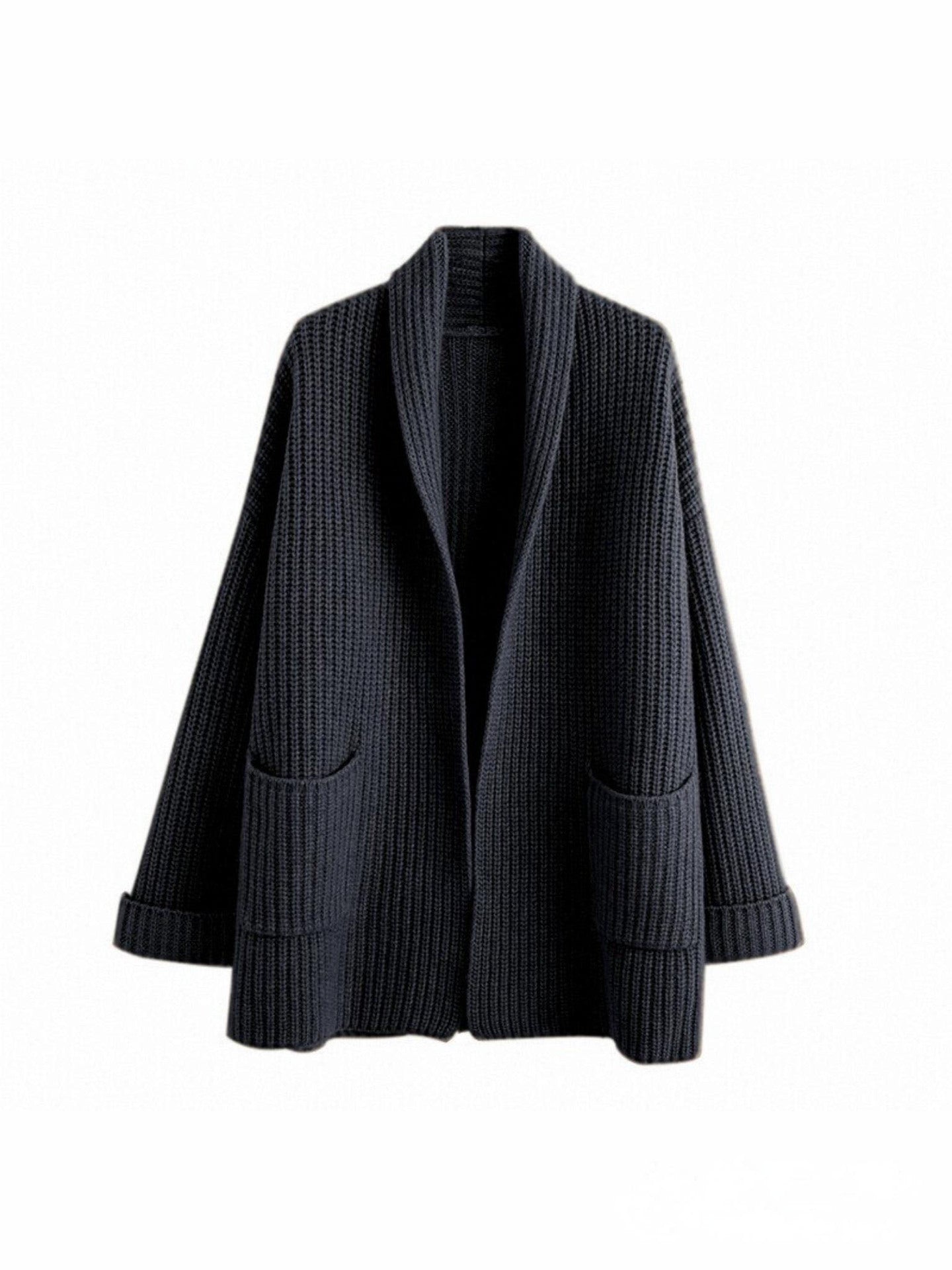 Lange Strickjacke Damen, Relaxed Fit mit V-Hals | Alltagsbegleiter 3