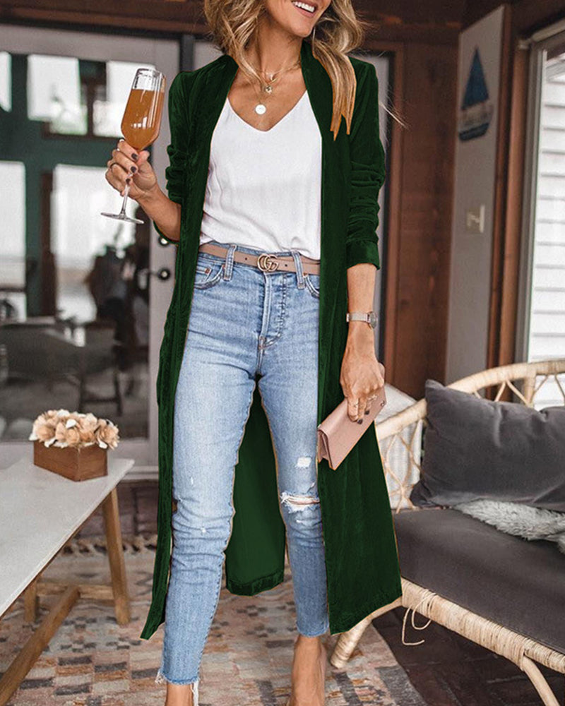 Lange Strickjacke Damen | Offenes Design | Sommer 2
