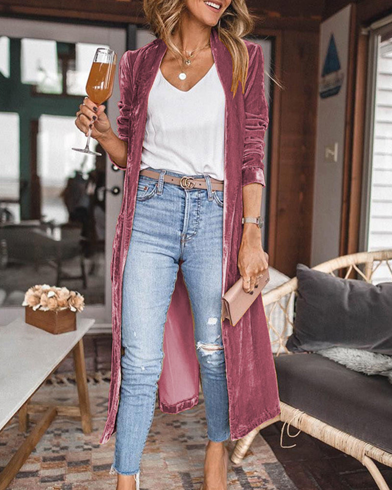 Lange Strickjacke Damen | Offenes Design | Sommer 5