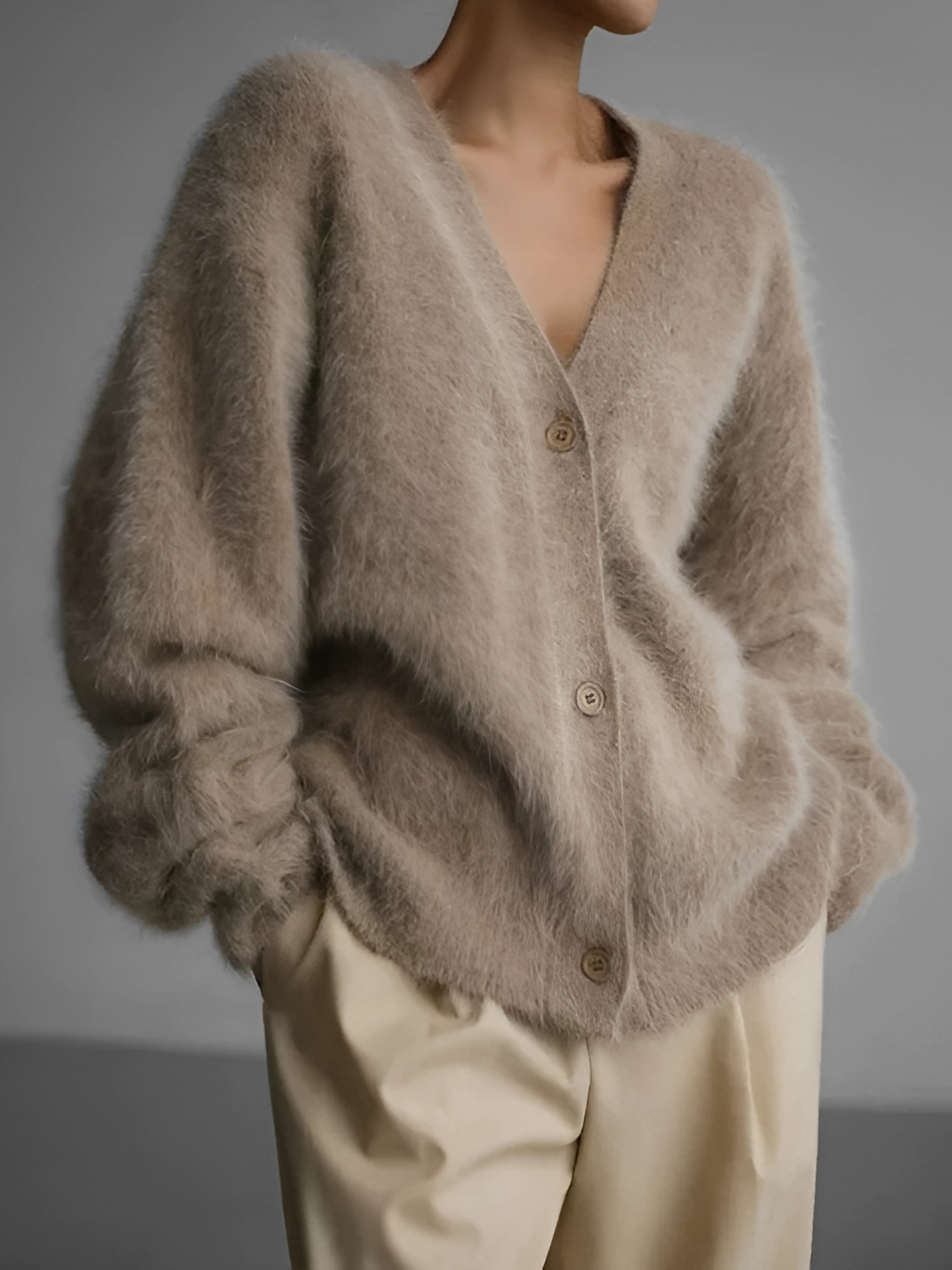 Langer Cardigan für Damen | Gestrickt, Regular Fit 0