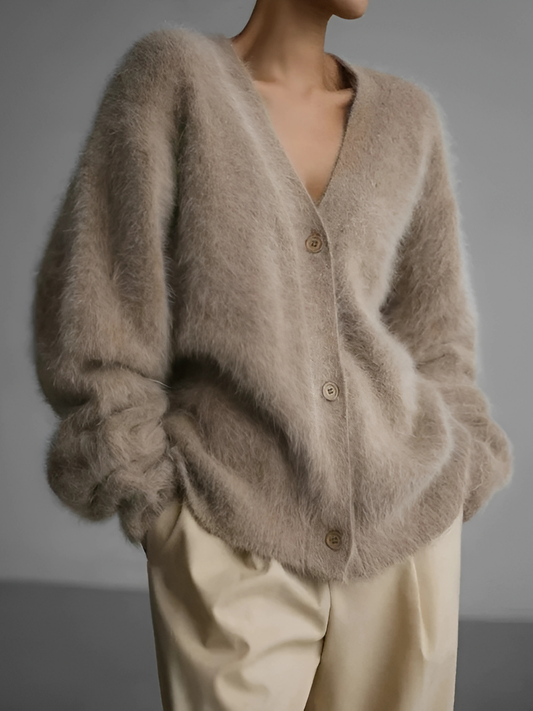 Langer Cardigan für Damen | Gestrickt, Regular Fit 0