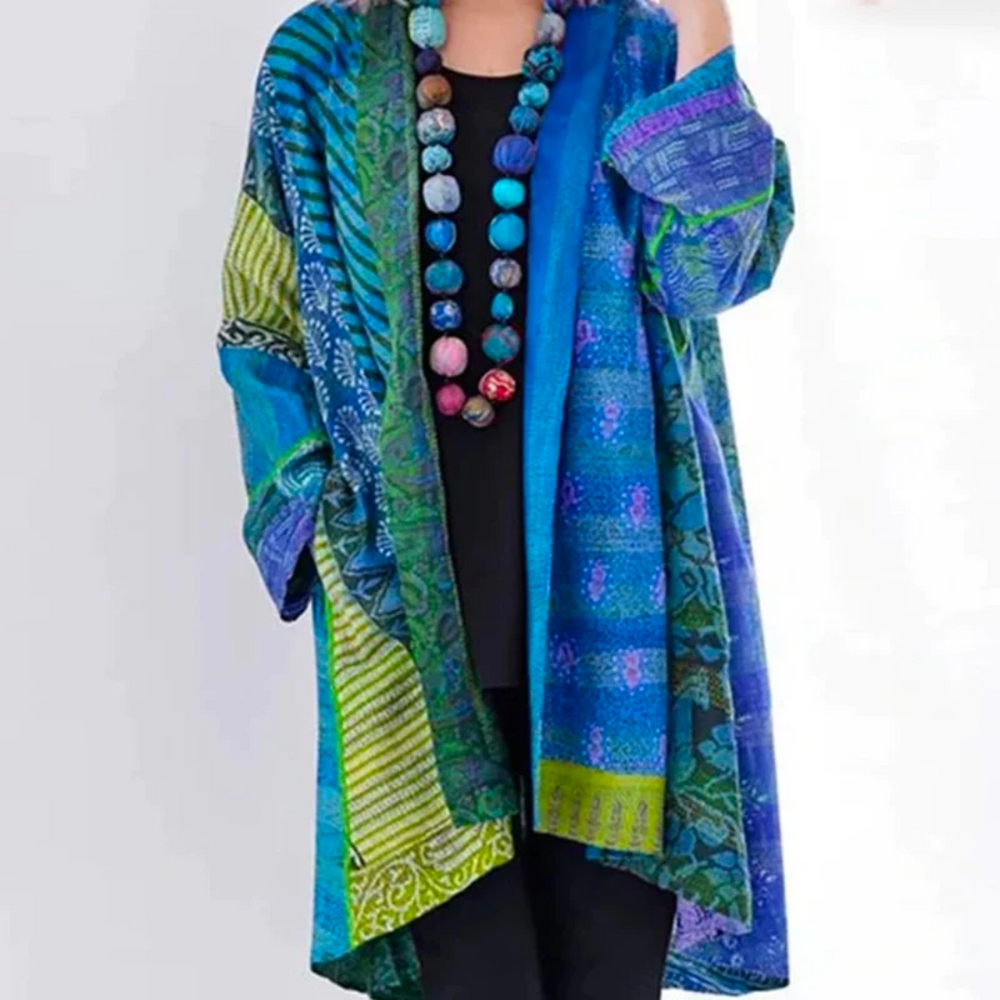 Langer Cardigan für Damen | Leichte Baumwollmischung 0