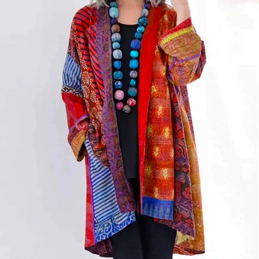 Langer Cardigan für Damen | Leichte Baumwollmischung 2