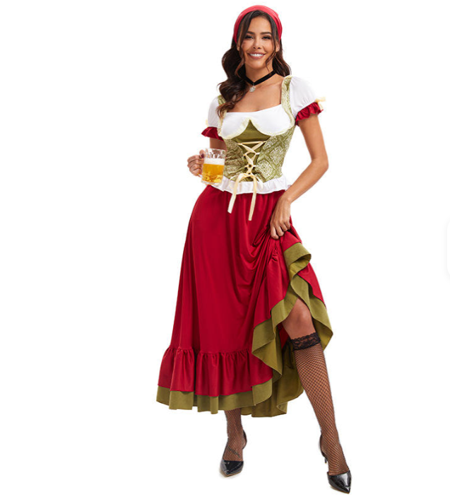 Langer fließender Rock Dirndlkleid | Oktoberfest 1