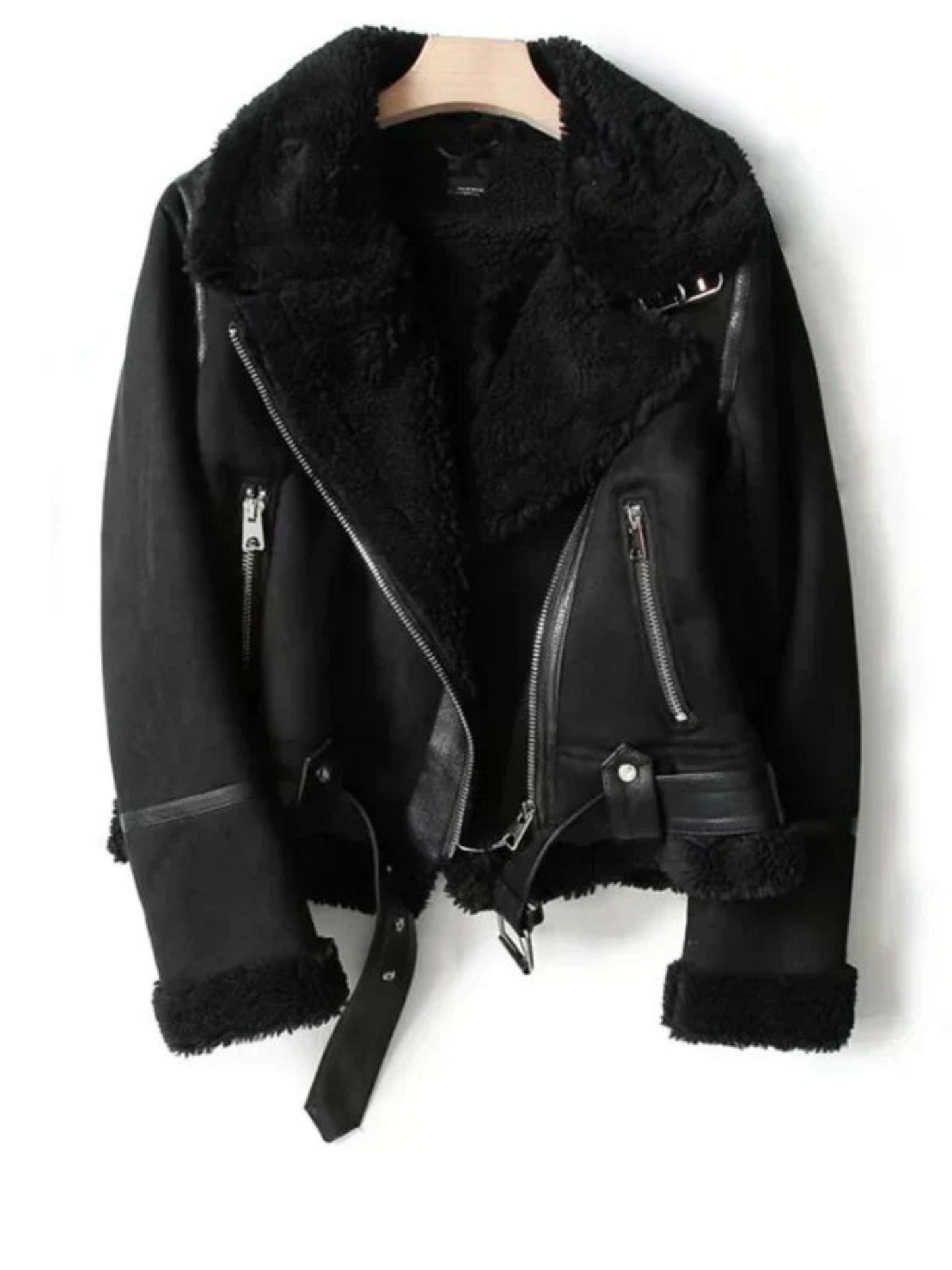 Lederjacke für Damen | Sherpa-Futter 1