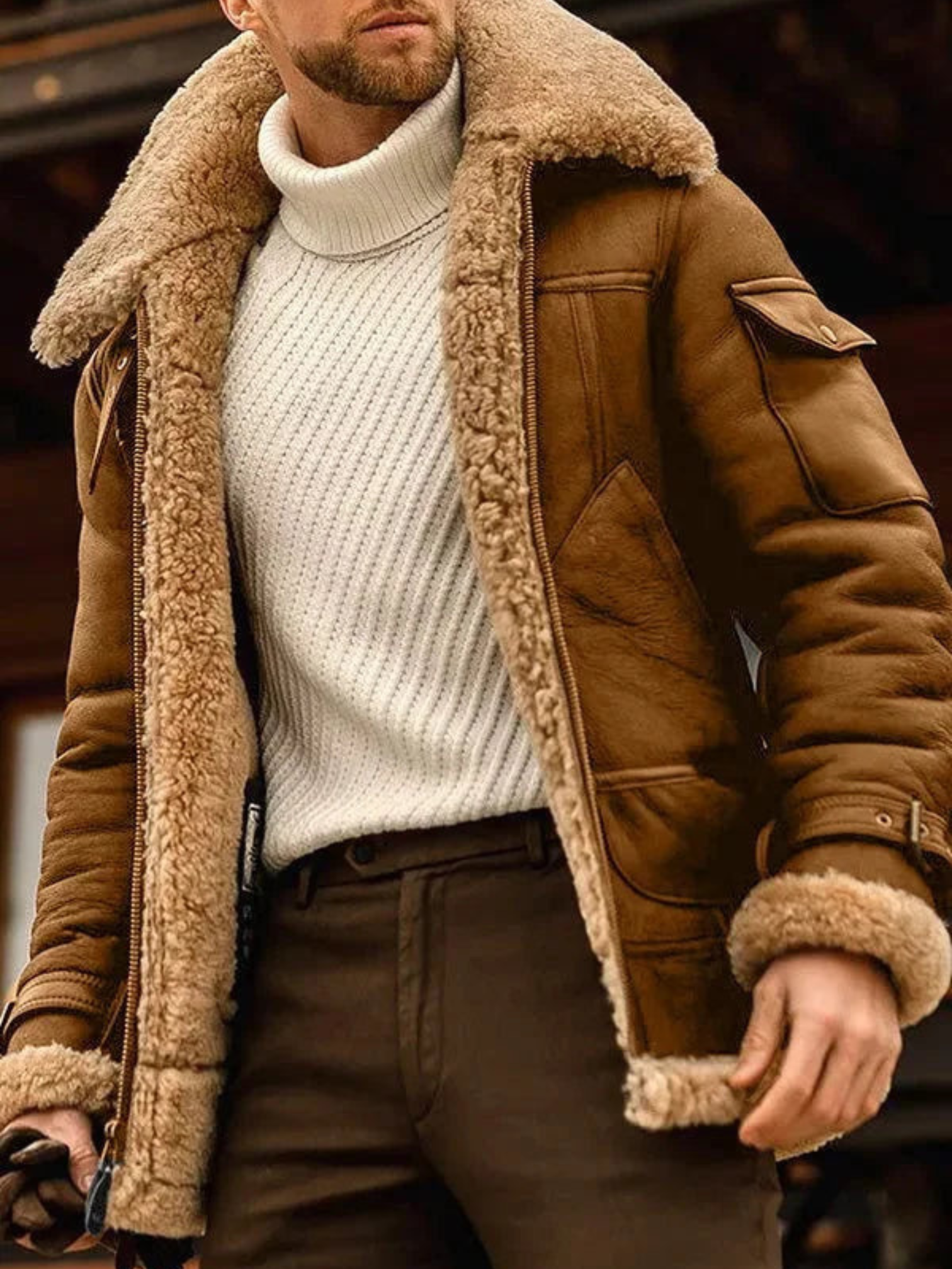Lederjacke für Herren, Regular Fit | Winter 0