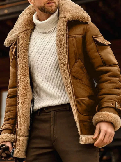 Lederjacke für Herren, Regular Fit | Winter