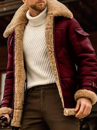 Lederjacke für Herren, Regular Fit | Winter