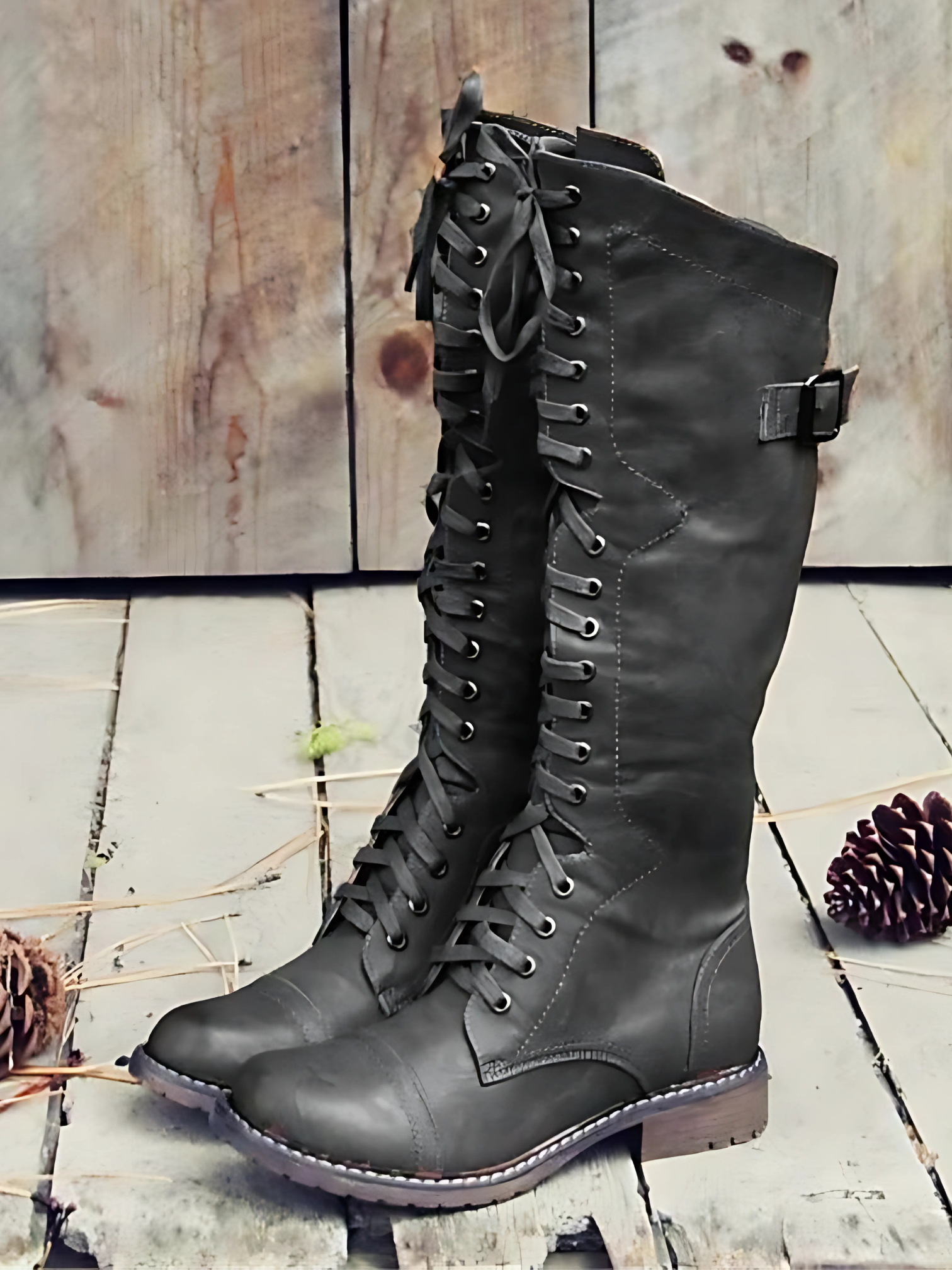 Lederstiefel | Schnürverschluss