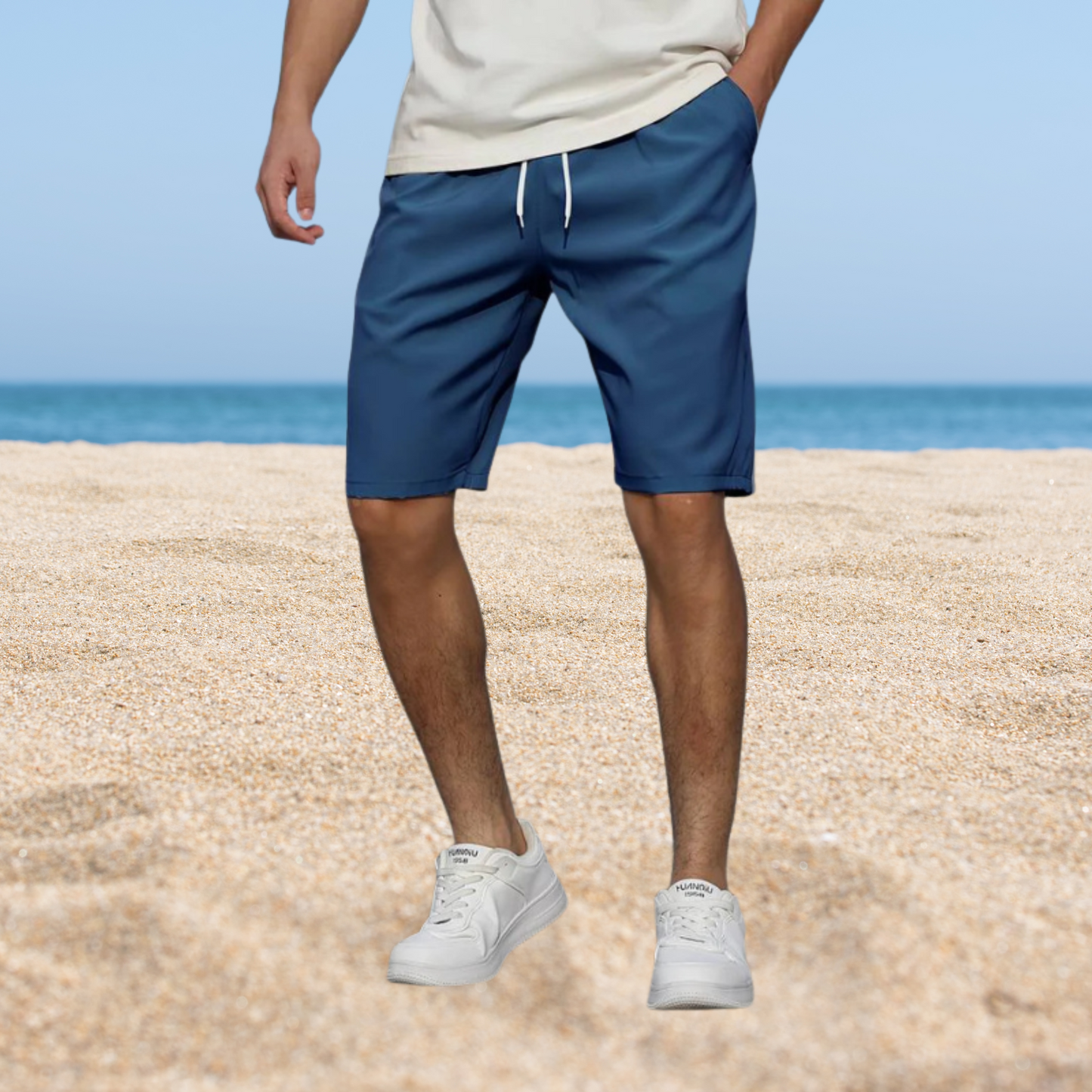 Leichte Herren Shorts – Verstellbarer Bund und Sommerkomfort | Marineblau