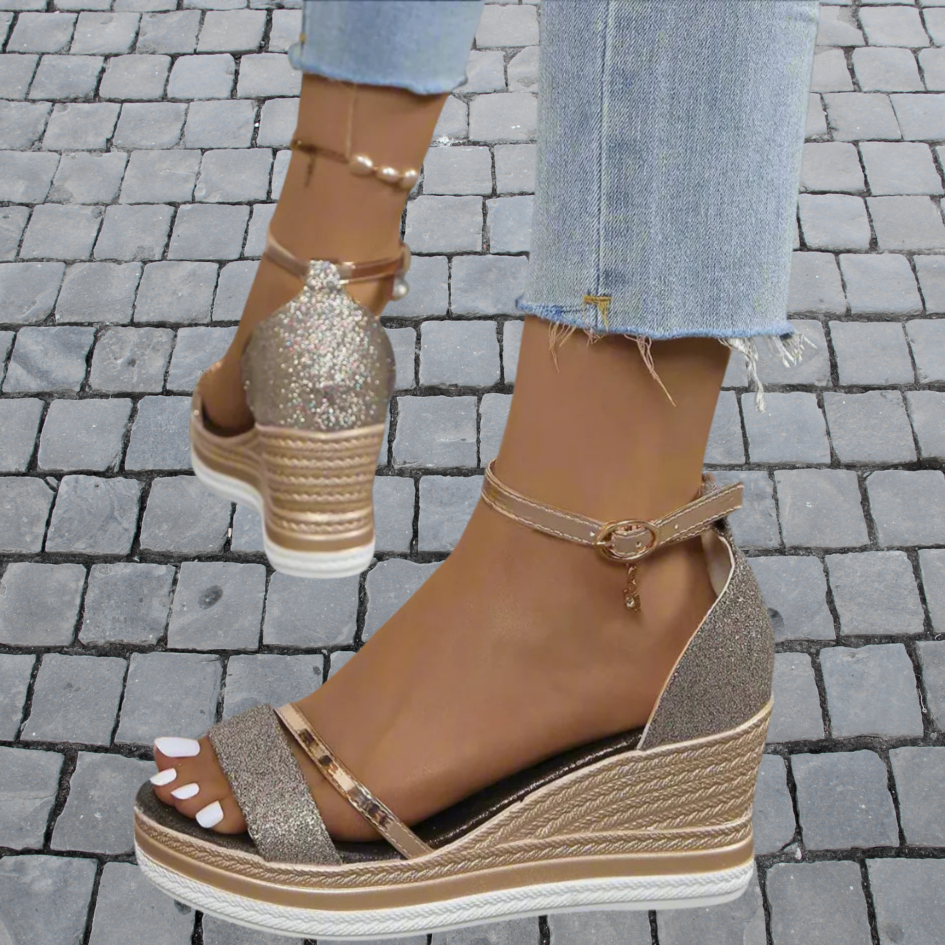 Leichte Sommerschuhe mit offenem Design und luftdurchlässigem Stoff | Rosegoud