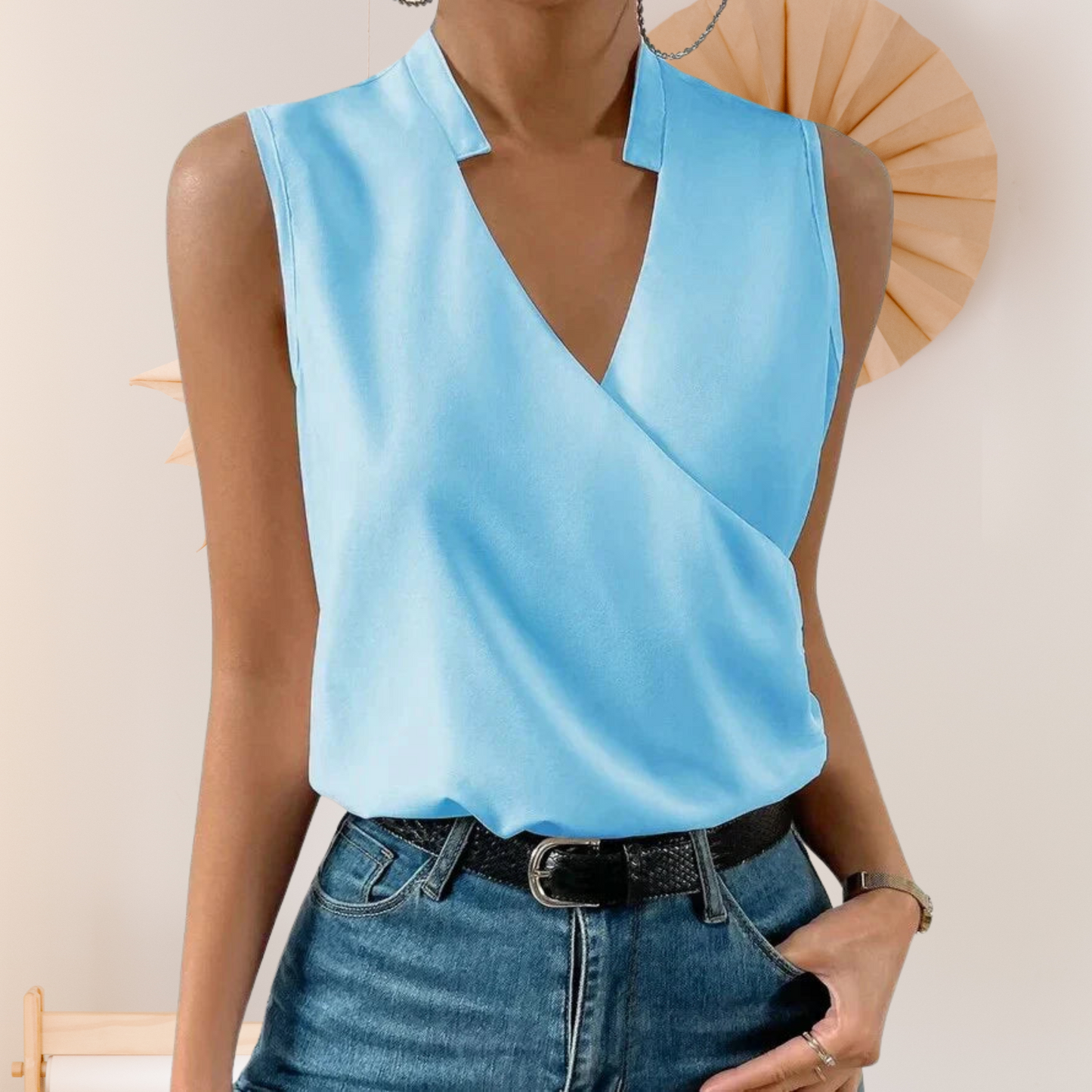 Leichtes ärmelloses Top für Damen – Perfekt für warme Sommertage | Blau