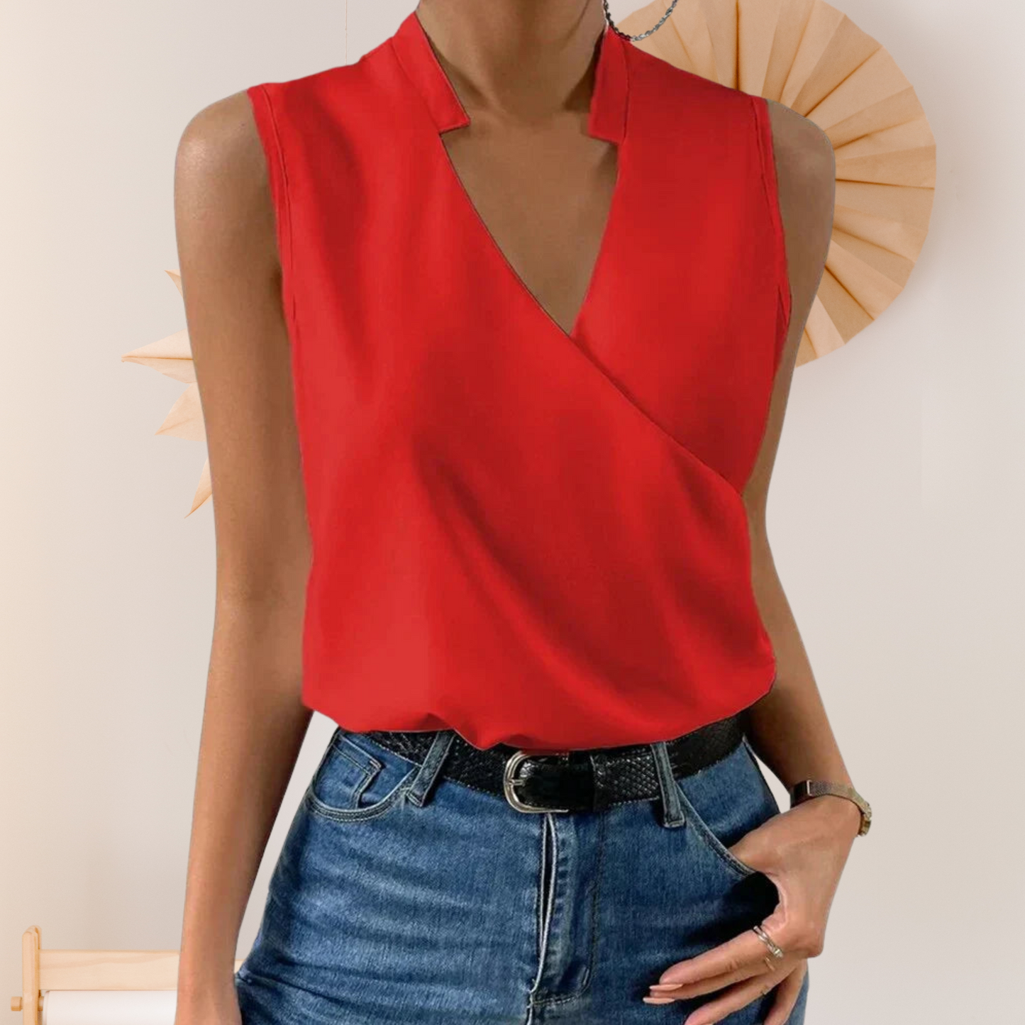 Leichtes ärmelloses Top für Damen – Perfekt für warme Sommertage | Rot
