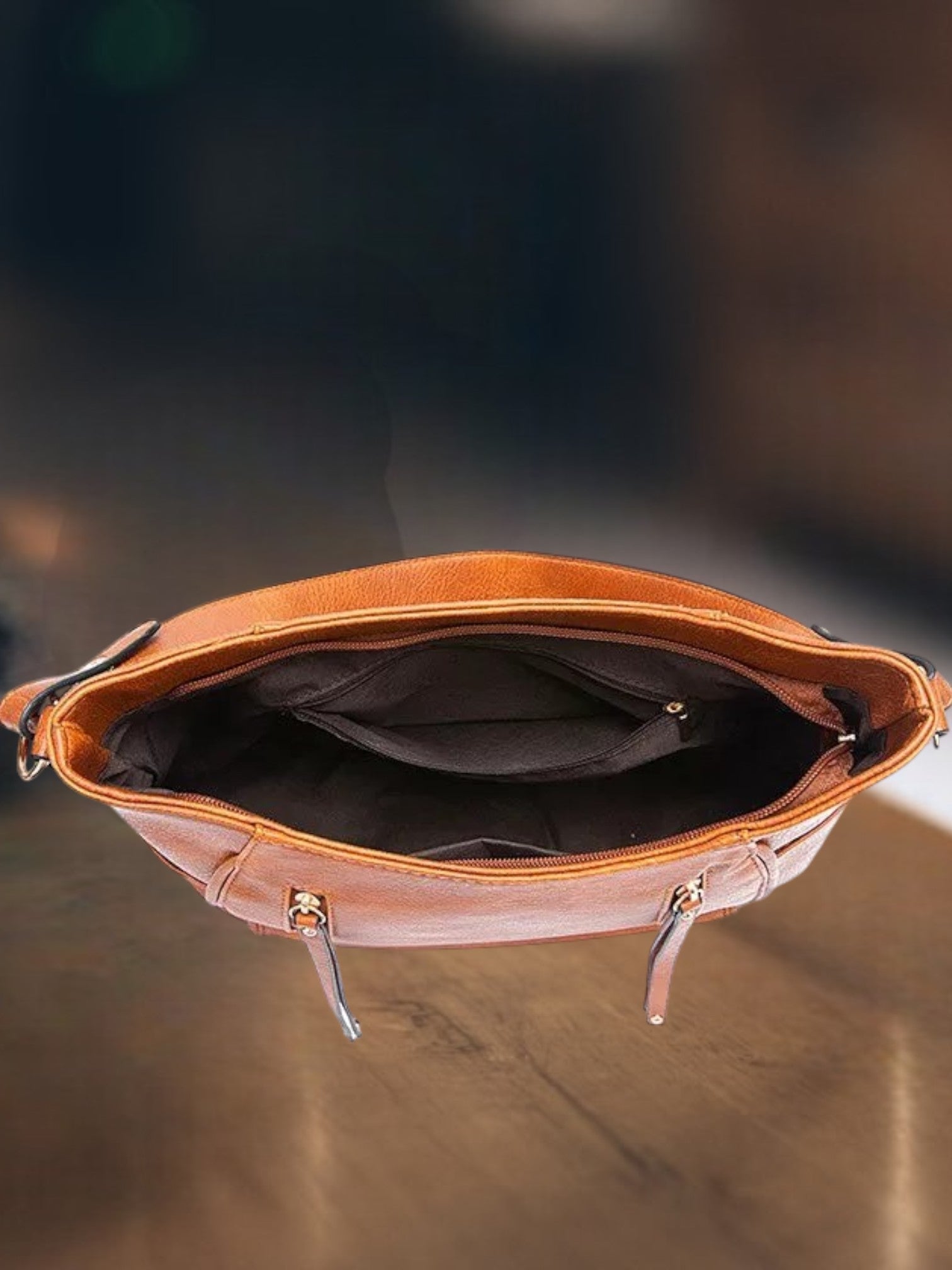 Lene | Elegante Umhängetasche Damen aus hochwertigem Leder im Vintage-Stil | Braun 4