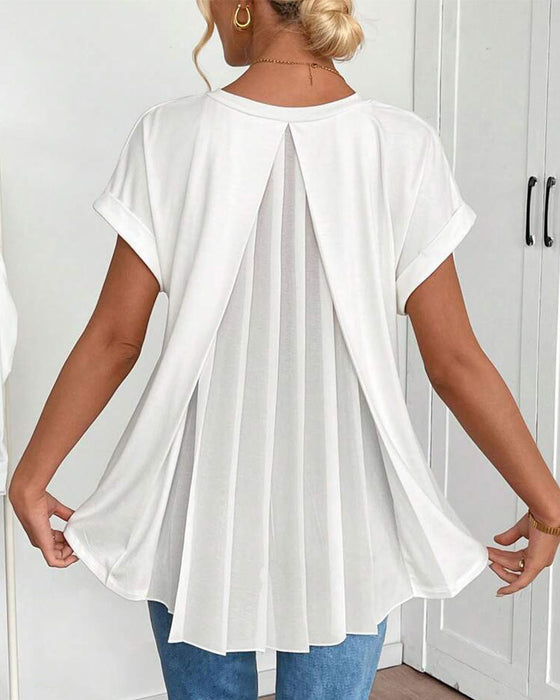 Liyanna – Patchwork T-Hemd Mit Kurzen Ärmeln 0