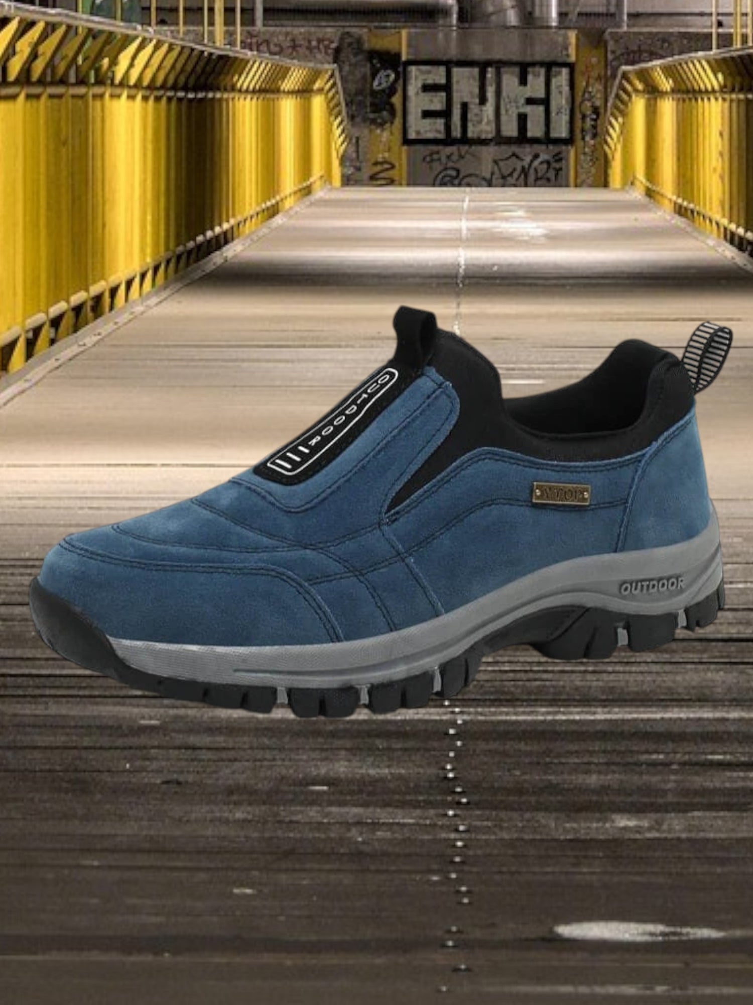 Loke | Orthopädische Gänseschuhe für Männer mit atmungsaktiver Einlegesohle und rutschfester Sohle | Blau