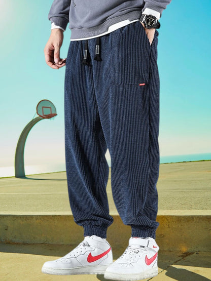 Lorenz | Bequeme Herrenhose aus atmungsaktivem Material mit elastischen Bündchen | Blau