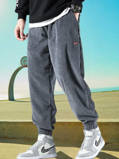 Lorenz | Bequeme Herrenhose aus atmungsaktivem Material mit elastischen Bündchen | Grau