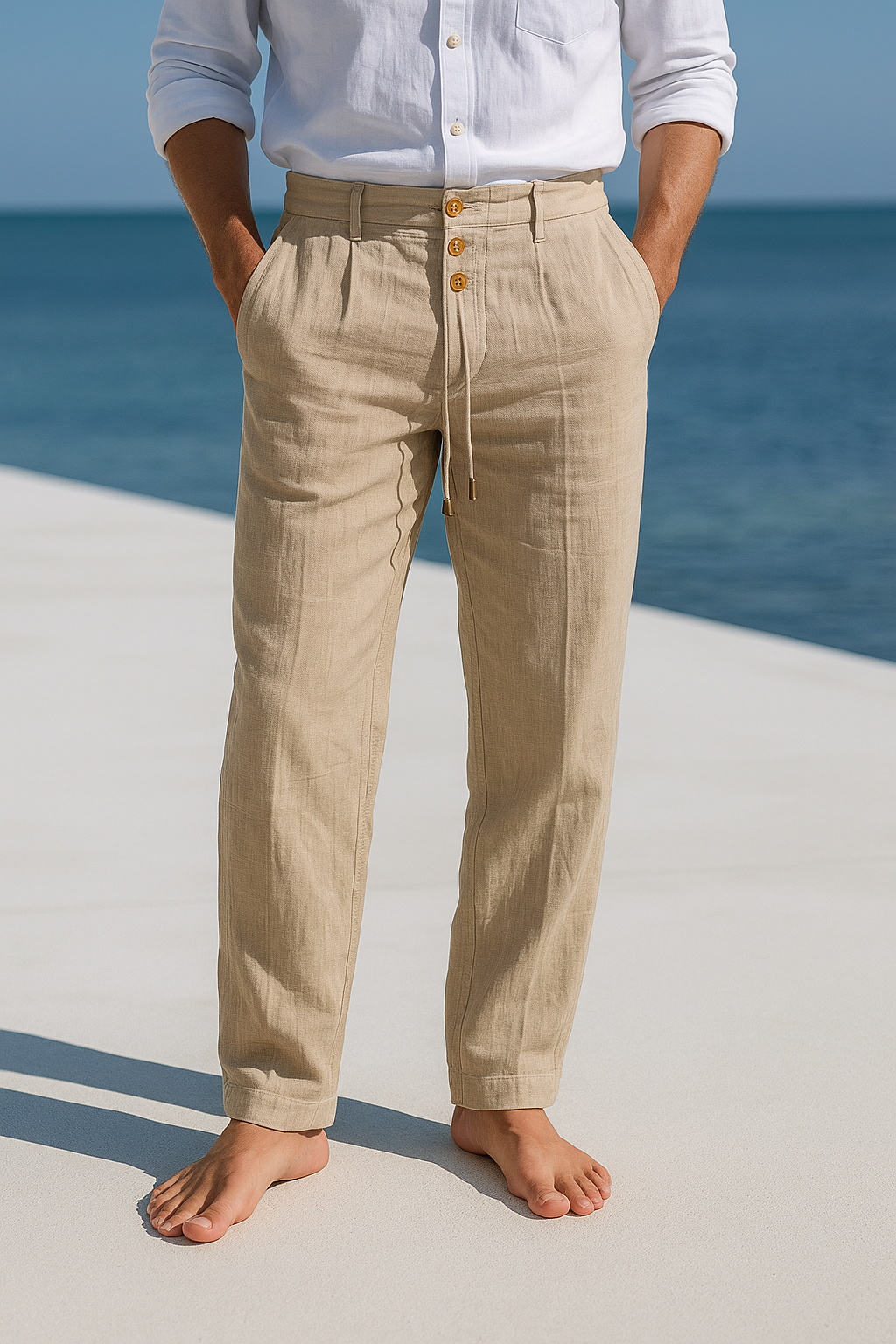 MATTEO | Luftige Leinen Sommerhose 0