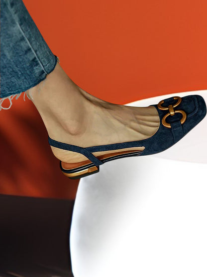 Malene | Elegante Orthopädische Sandalen Damen mit Verstellbarer Schnalle und Voller Polsterung | Dunkelblau 3