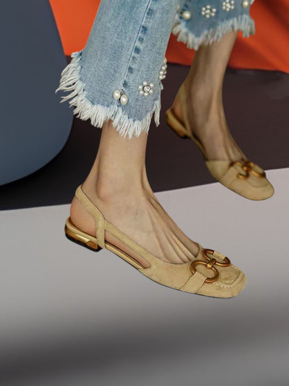 Malene | Elegante Orthopädische Sandalen Damen mit Verstellbarer Schnalle und Voller Polsterung | Khaki