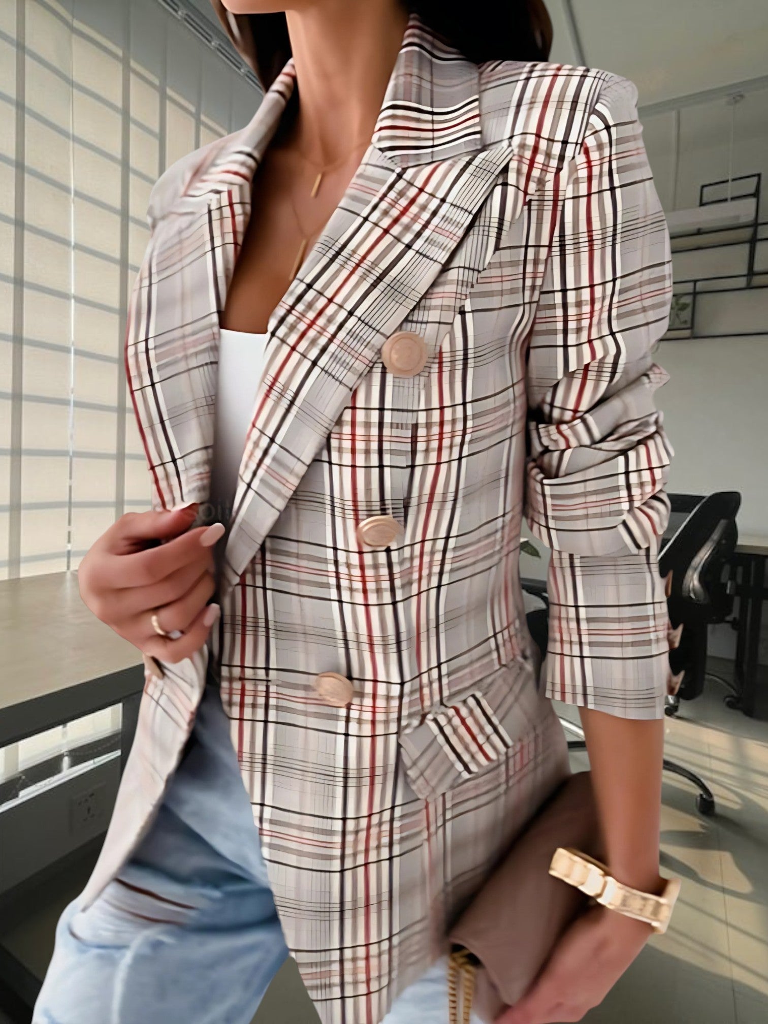 Maßgeschneiderter Blazer | Doppelter Knopfverschluss